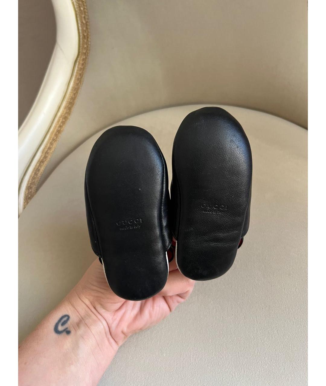 GUCCI KIDS Черные кожаные лоферы и мокасины, фото 5