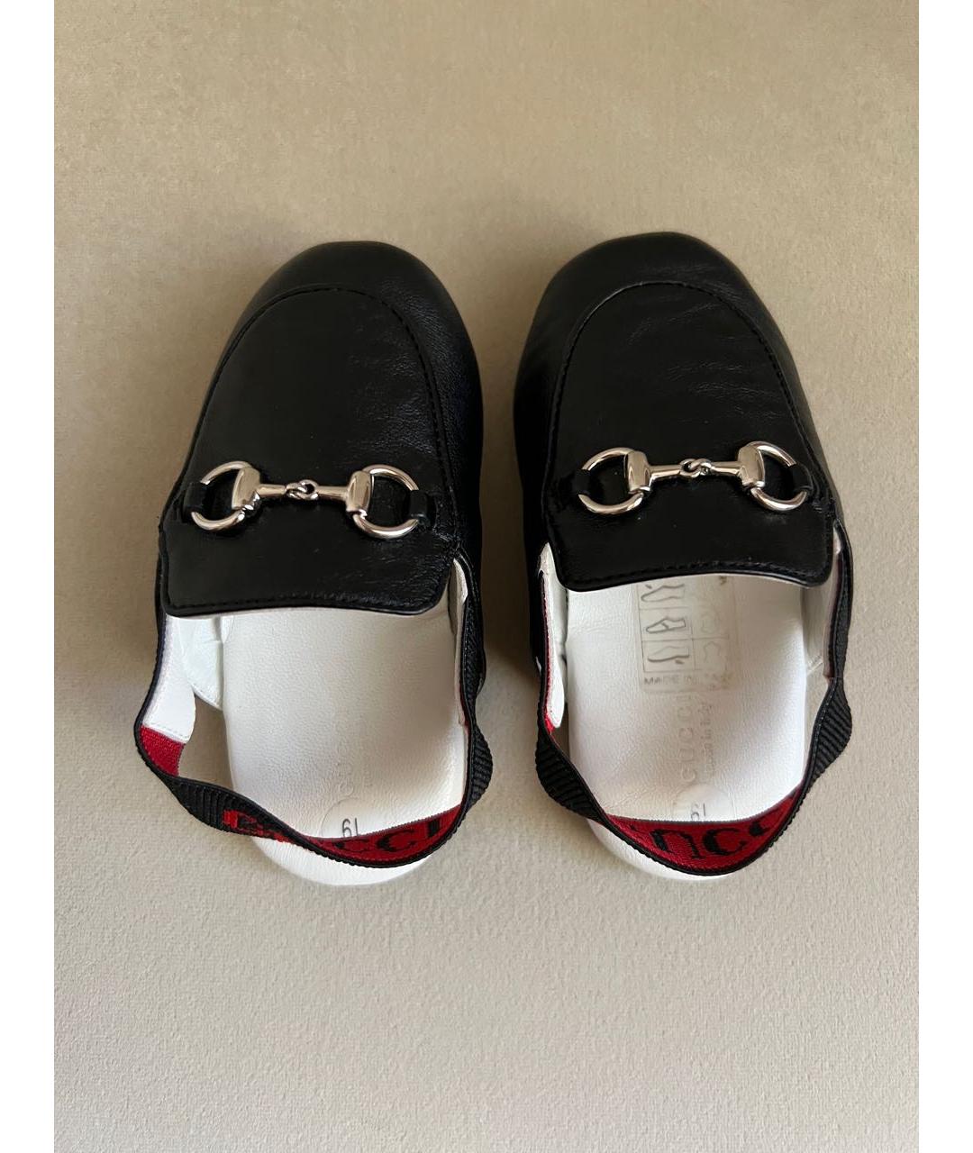 GUCCI KIDS Черные кожаные лоферы и мокасины, фото 3