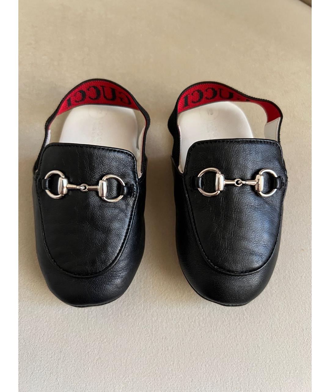 GUCCI KIDS Черные кожаные лоферы и мокасины, фото 7