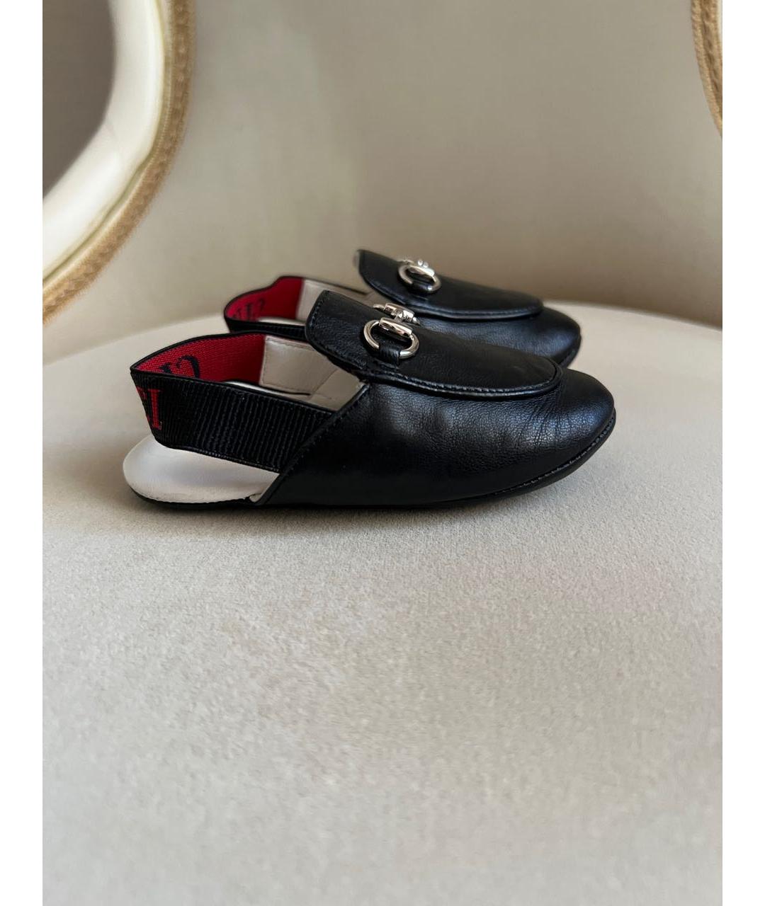 GUCCI KIDS Черные кожаные лоферы и мокасины, фото 9