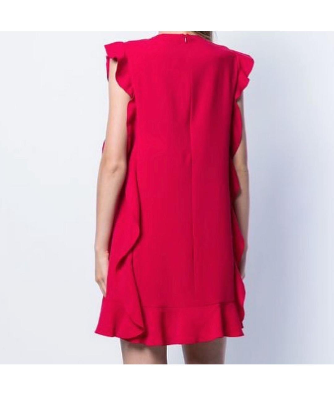 RED VALENTINO Красное вискозное коктейльное платье, фото 3