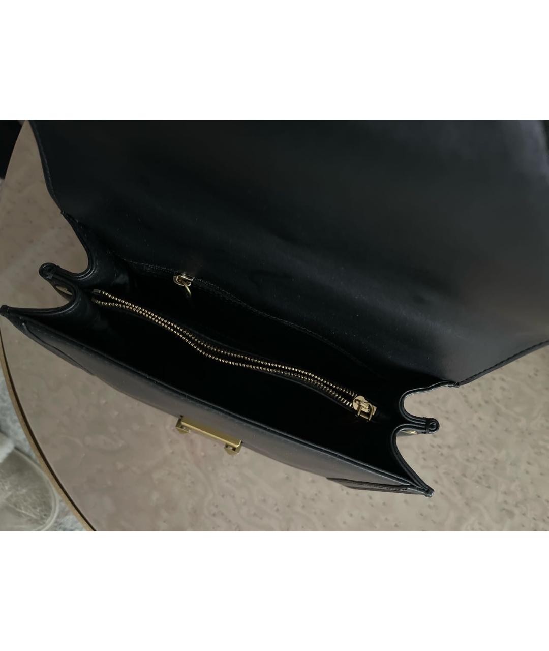 MICHAEL KORS Черная кожаная сумка через плечо, фото 4