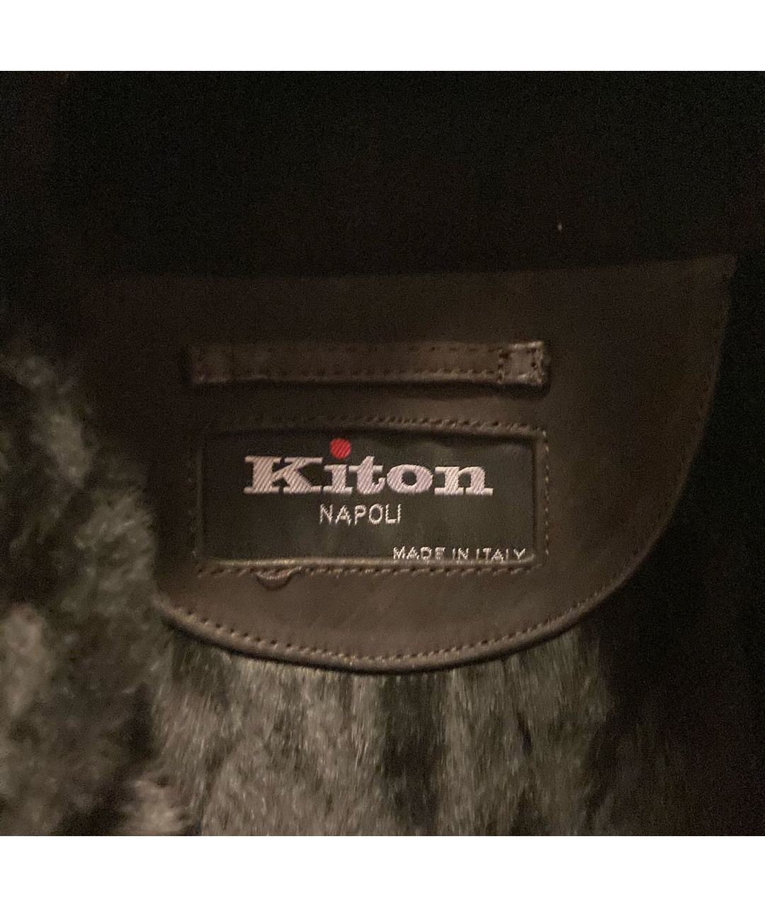 KITON Черное меховое пальто, фото 7