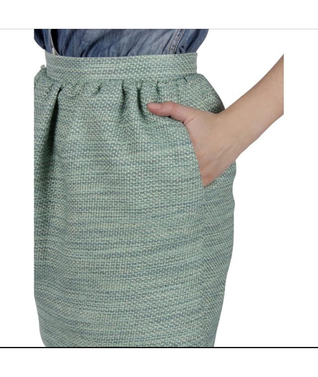 DSQUARED2 Бирюзовая юбка мини, фото 7