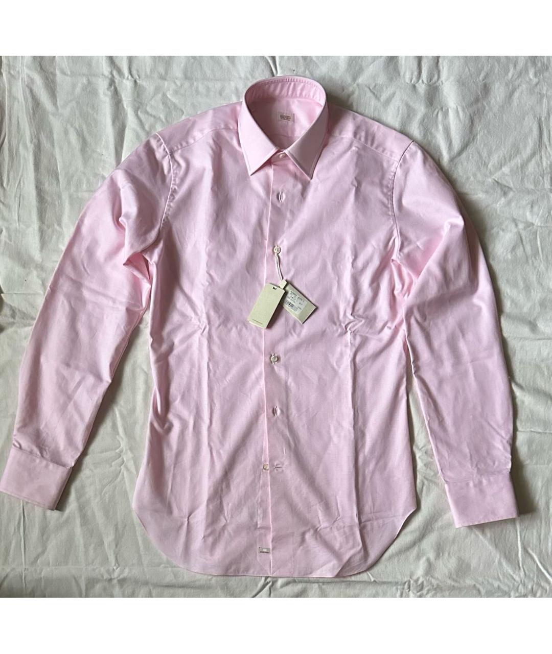 ALESSANDRO GHERARDI Розовая хлопковая классическая рубашка, фото 8