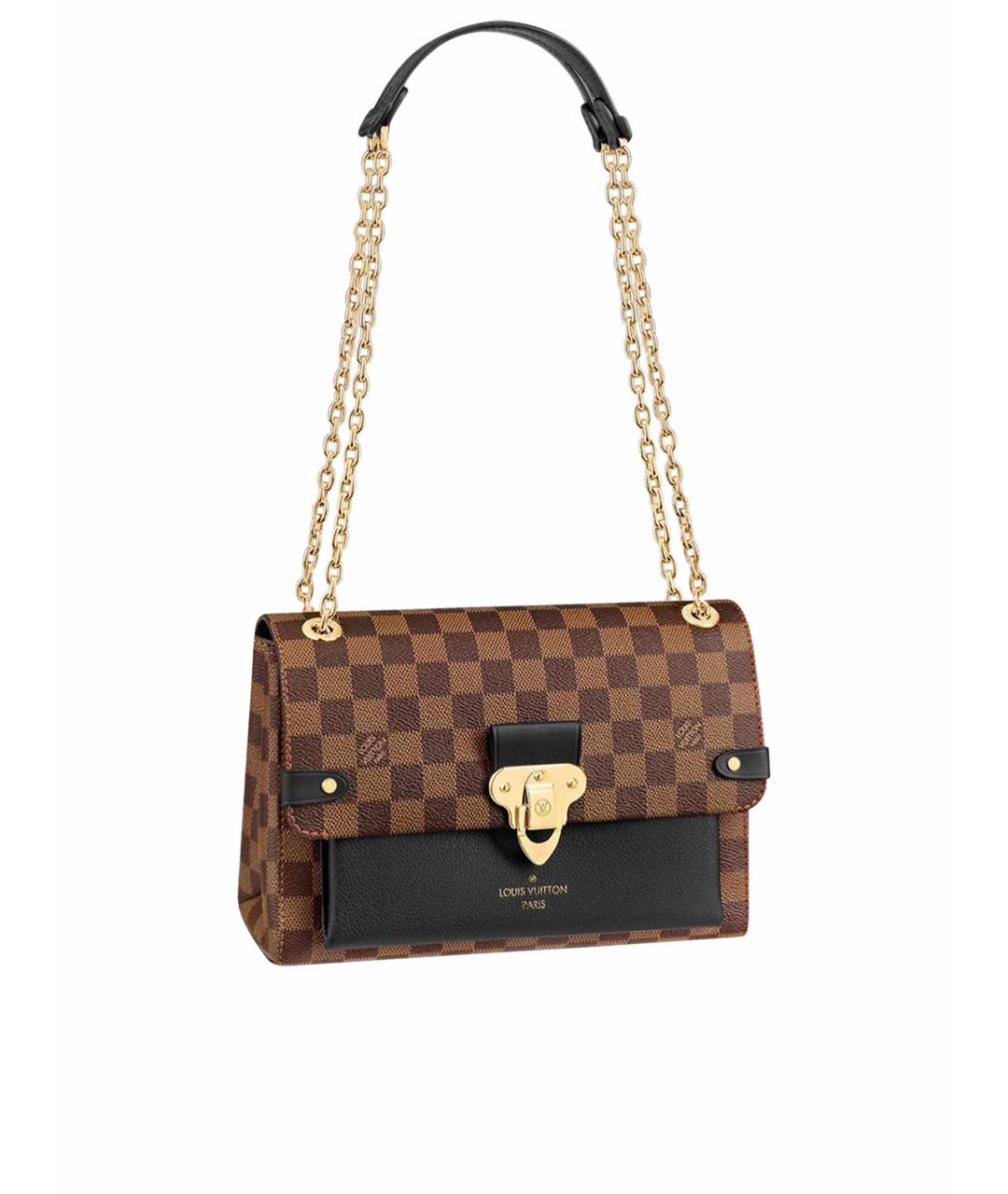 LOUIS VUITTON Коричневая кожаная сумка через плечо, фото 1