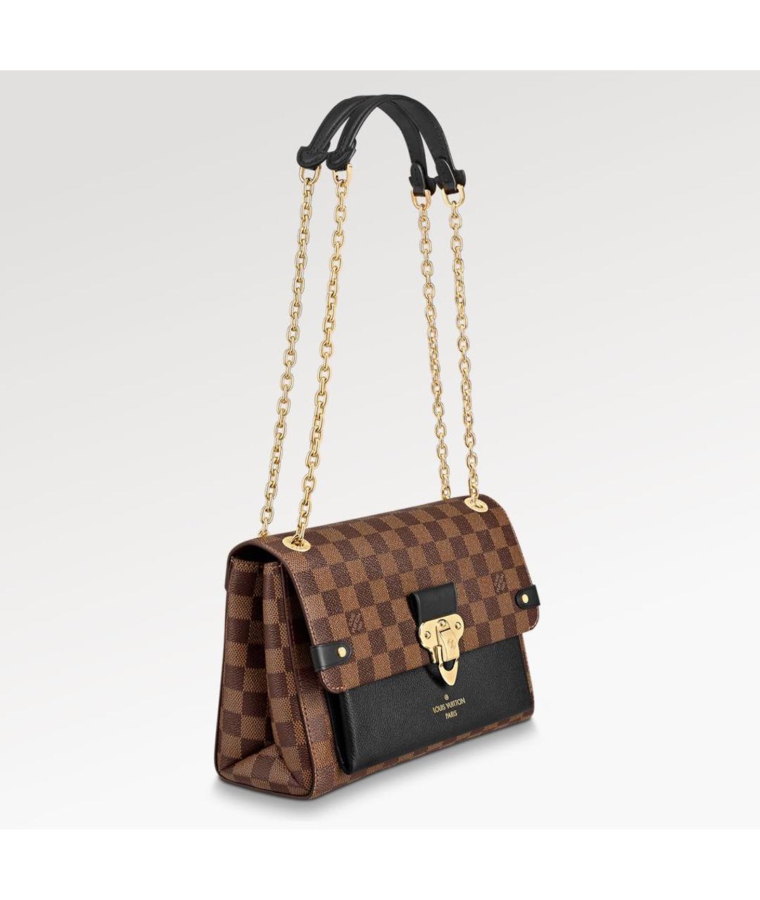 LOUIS VUITTON Коричневая кожаная сумка через плечо, фото 2