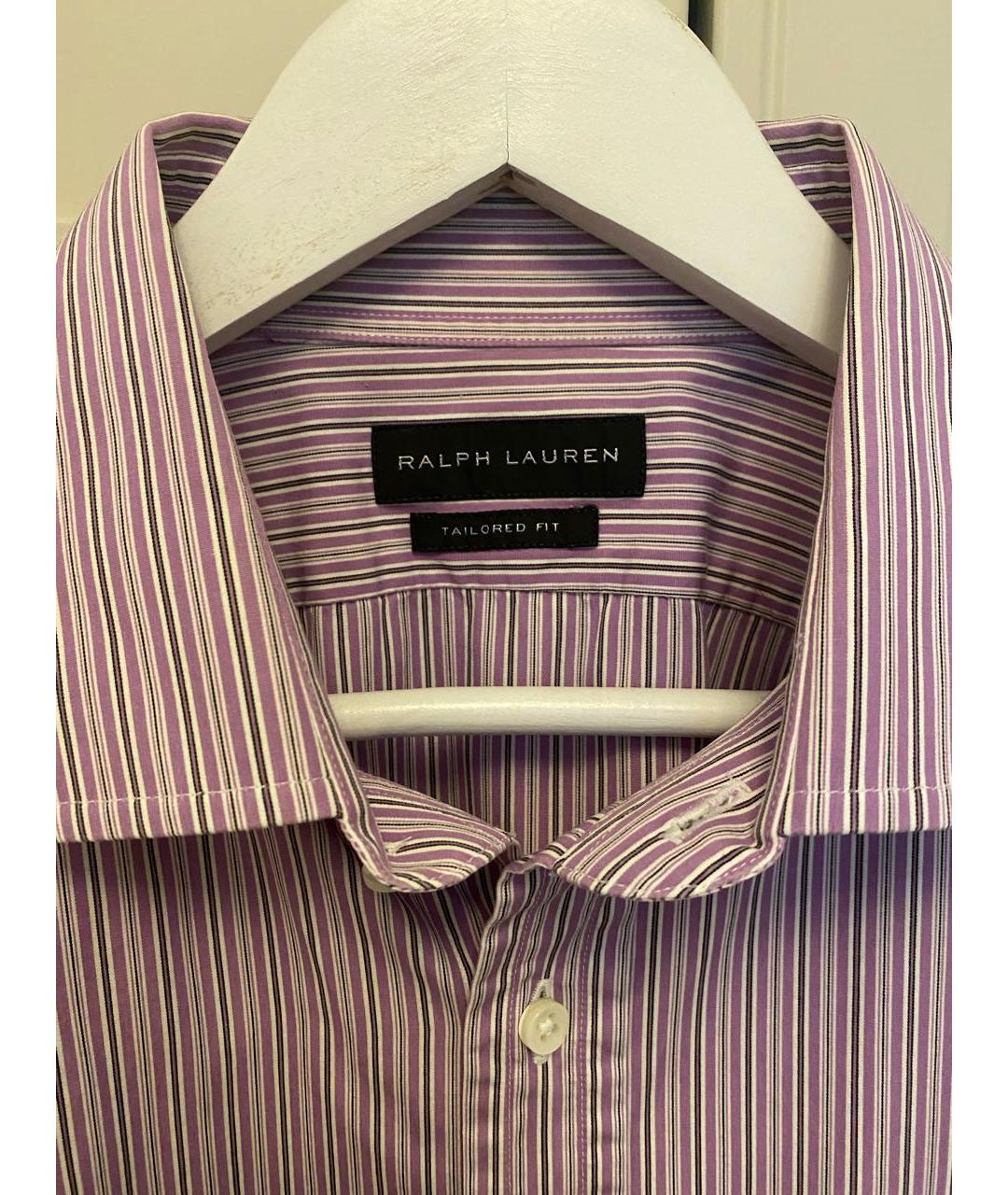 RALPH LAUREN Фиолетовая хлопковая классическая рубашка, фото 3