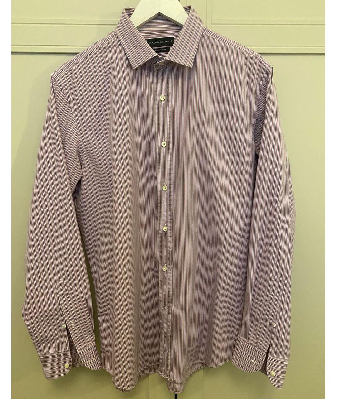 RALPH LAUREN Фиолетовая хлопковая классическая рубашка, фото 6