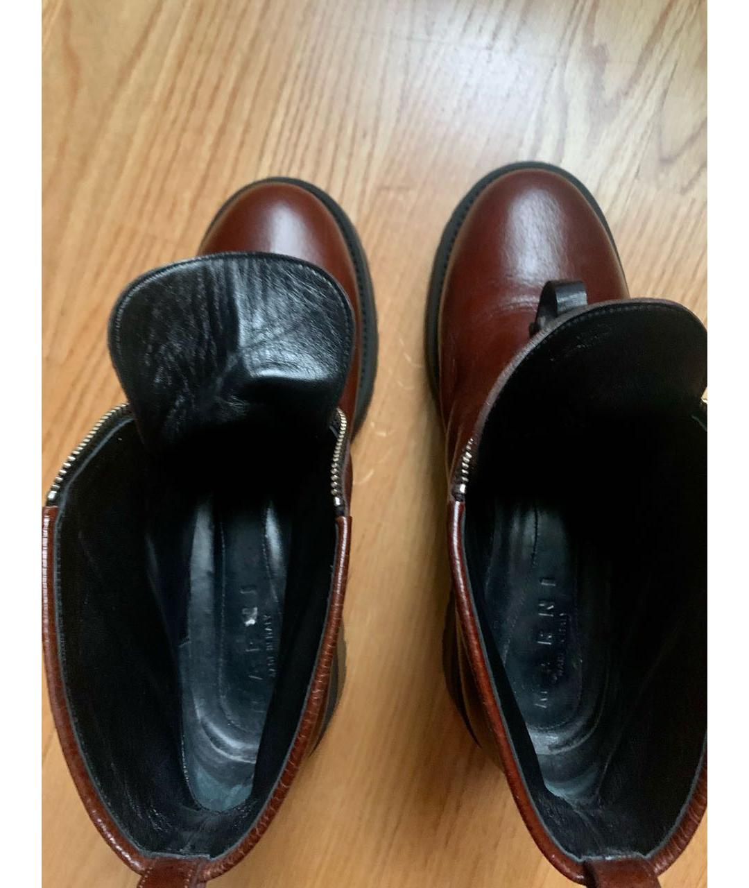 MARNI Коричневые кожаные ботинки, фото 3