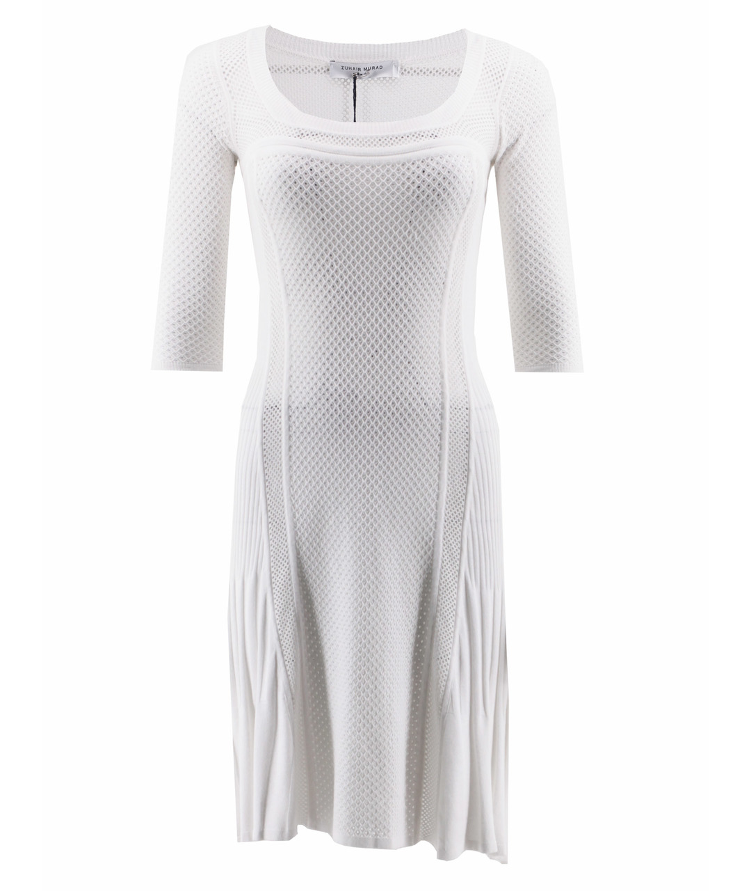 ZUHAIR MURAD Белое шерстяное повседневное платье, фото 1