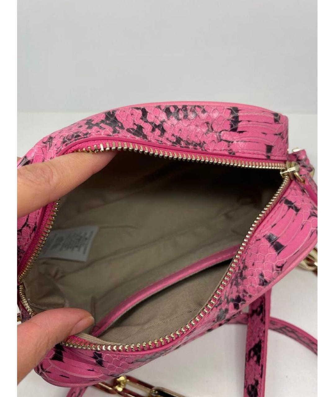 VERSACE Розовая кожаная сумка через плечо, фото 4
