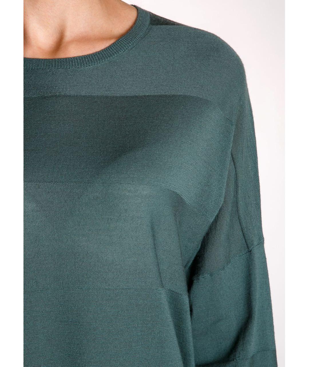 BRUNO PREMI Зеленый шерстяной джемпер / свитер, фото 4