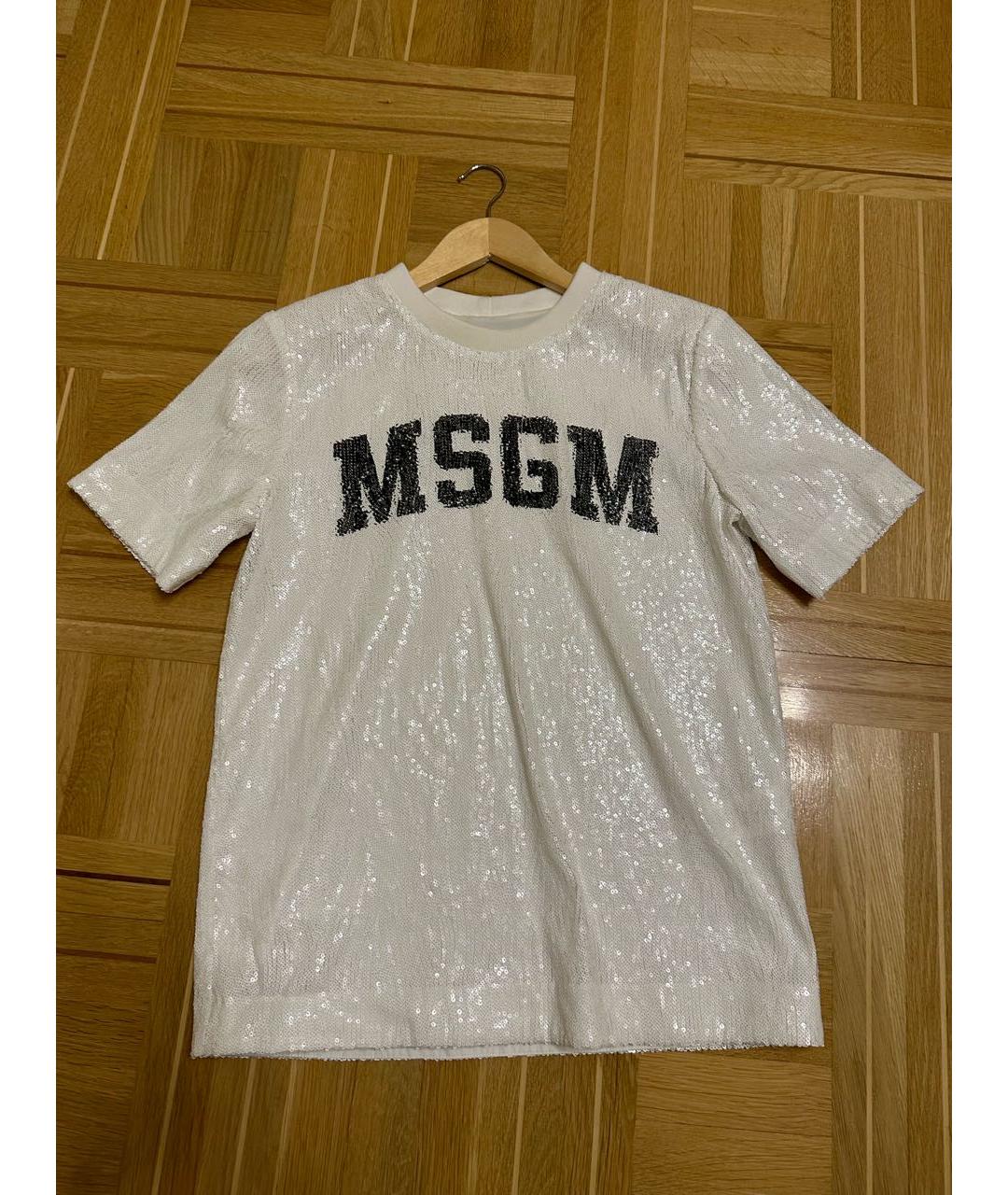 MSGM Белая футболка, фото 6