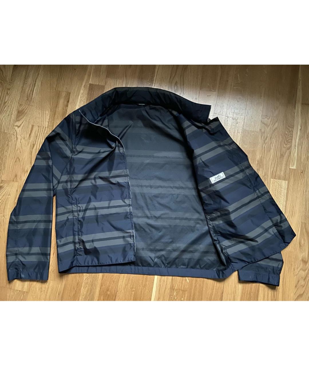 HERMES PRE-OWNED Темно-синяя полиэстеровая куртка, фото 6
