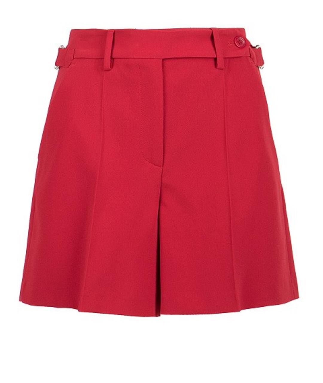 RED VALENTINO Красные ацетатные шорты, фото 1