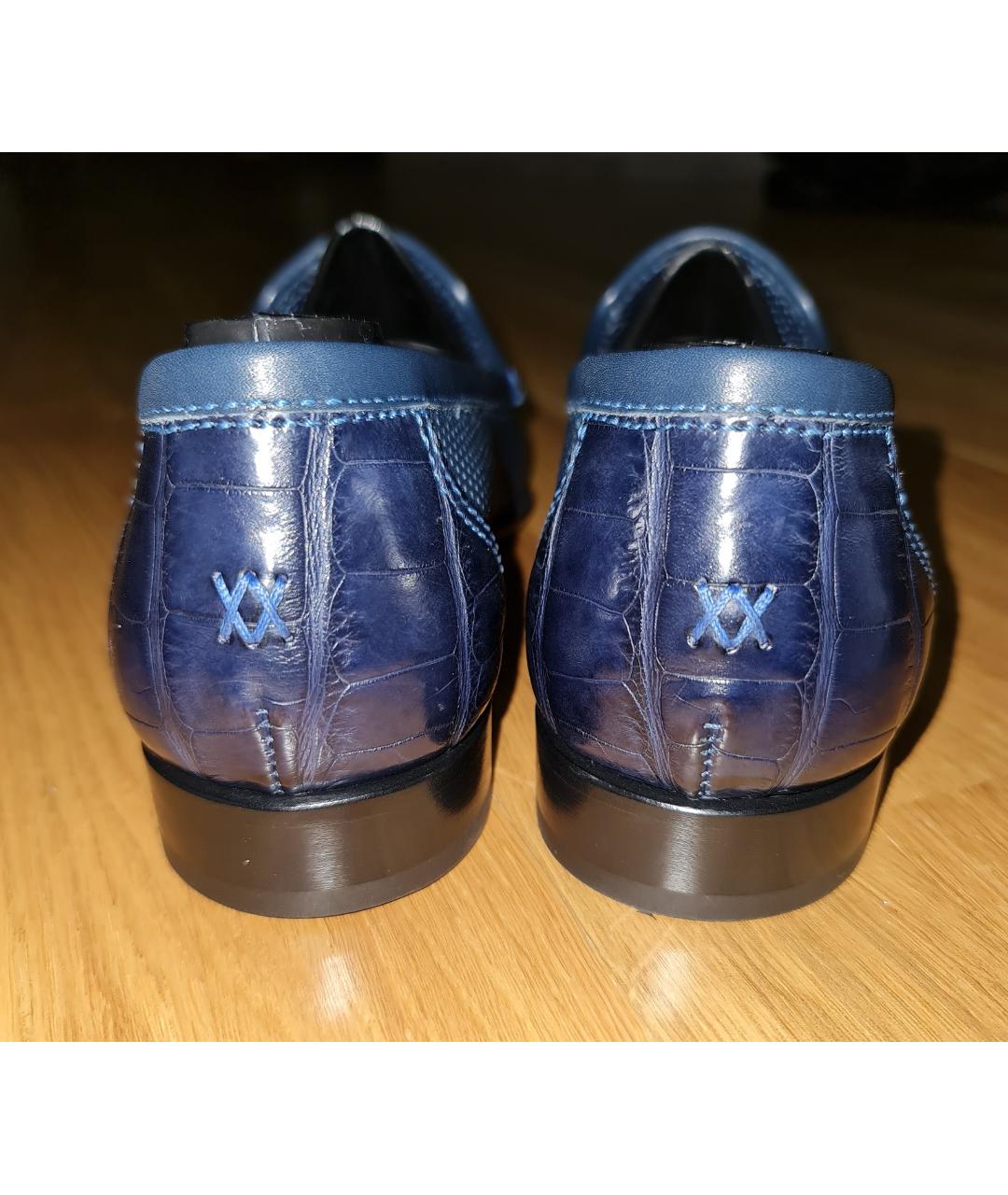 ARTIOLI Темно-синие кожаные туфли, фото 4