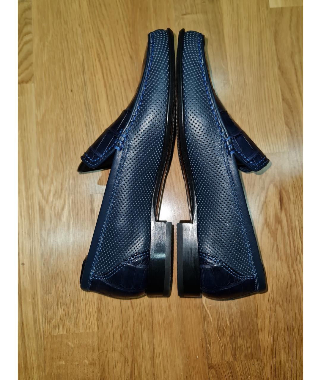 ARTIOLI Темно-синие кожаные туфли, фото 6
