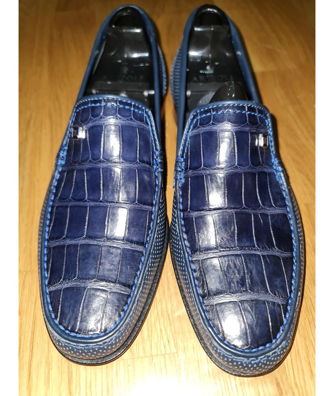 ARTIOLI Темно-синие кожаные туфли, фото 2