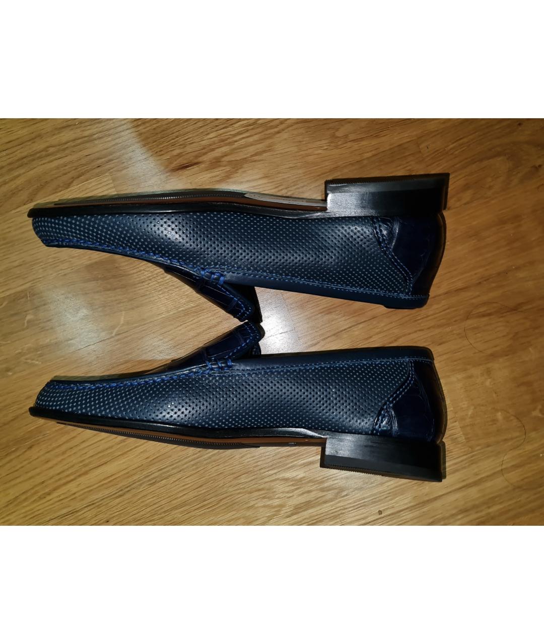 ARTIOLI Темно-синие кожаные туфли, фото 7