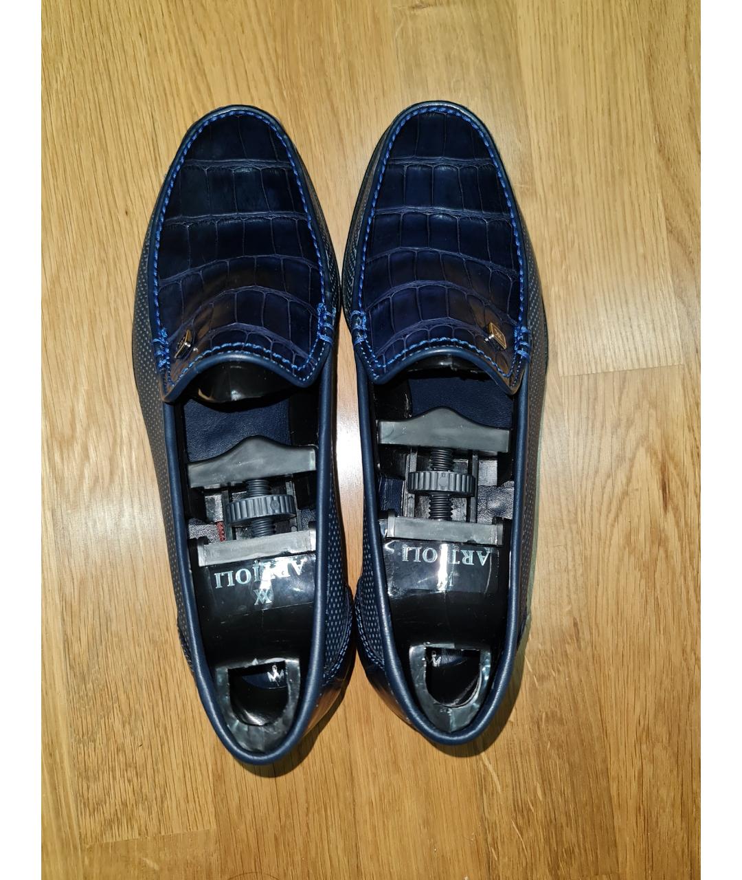 ARTIOLI Темно-синие кожаные туфли, фото 3
