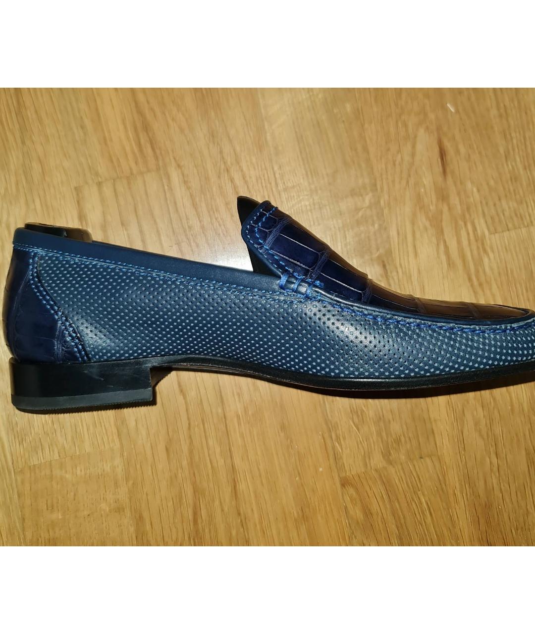 ARTIOLI Темно-синие кожаные туфли, фото 9