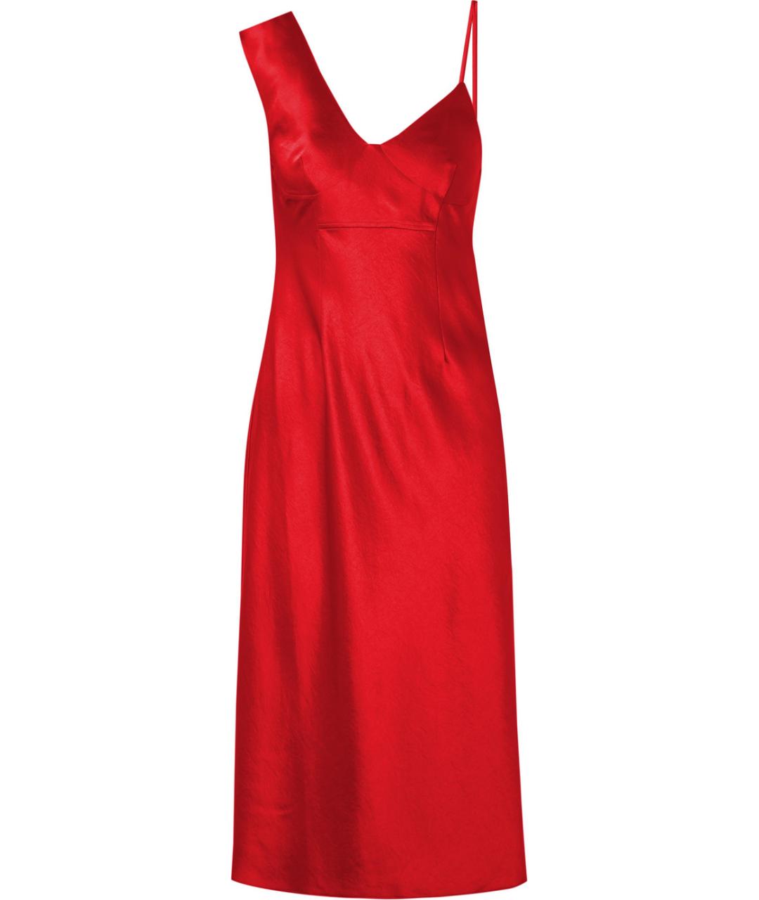 T BY ALEXANDER WANG Красное ацетатное коктейльное платье, фото 1