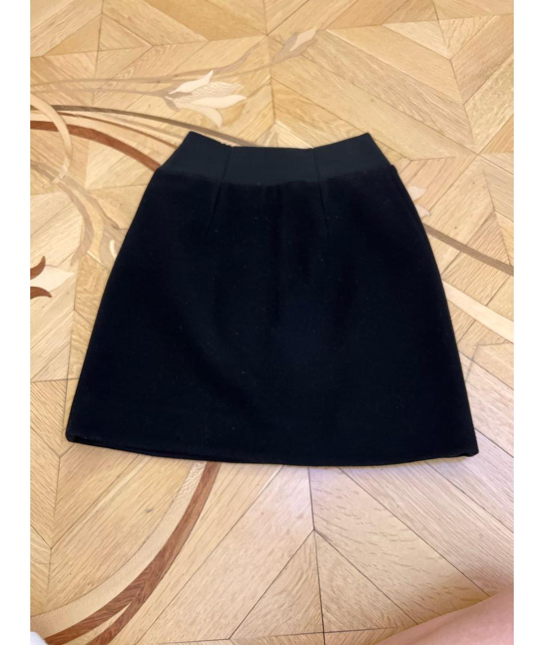 STELLA MCCARTNEY Черная шерстяная юбка мини, фото 2