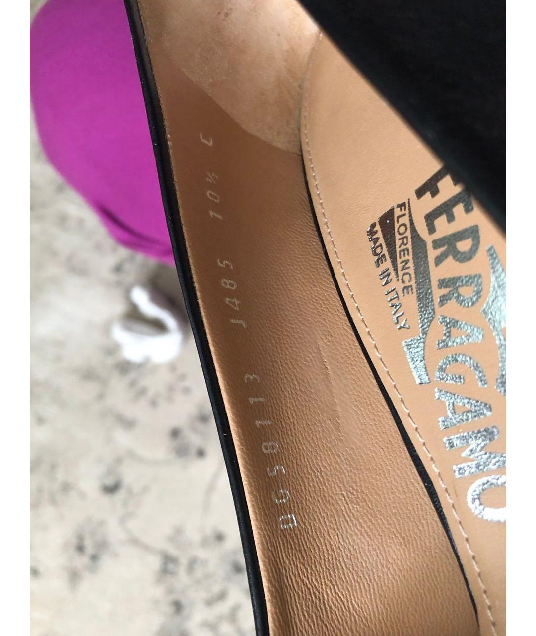 FERRAGAMO Черные кожаные туфли, фото 8