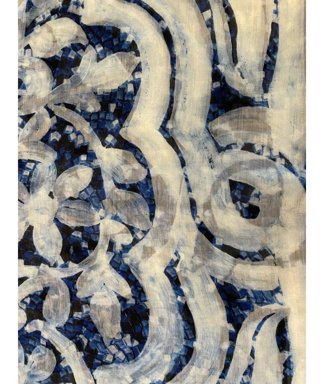 CHANEL PRE-OWNED Голубой кашемировый платок, фото 2