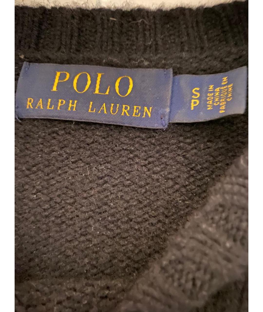 POLO RALPH LAUREN Темно-синий шерстяной джемпер / свитер, фото 3