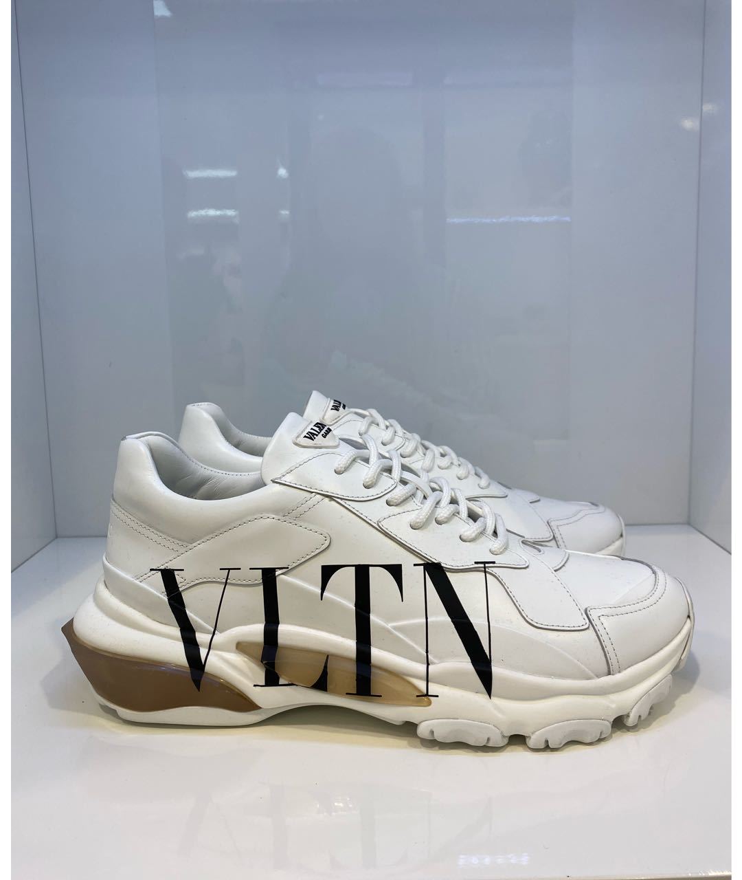 VALENTINO Белые кожаные кроссовки, фото 5