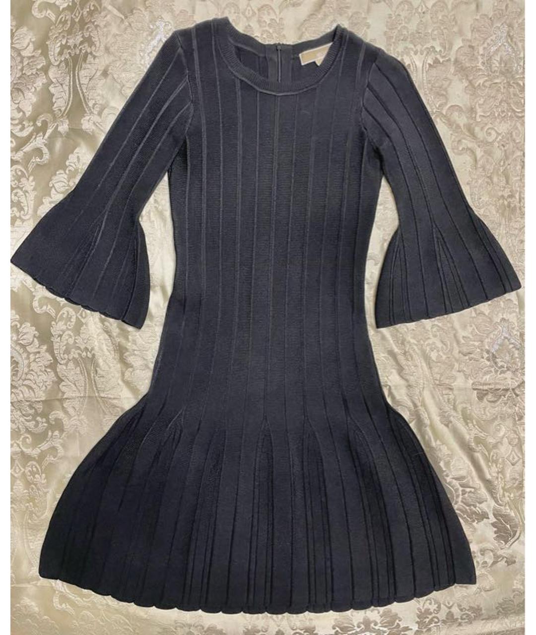 MICHAEL KORS Черное вискозное коктейльное платье, фото 6