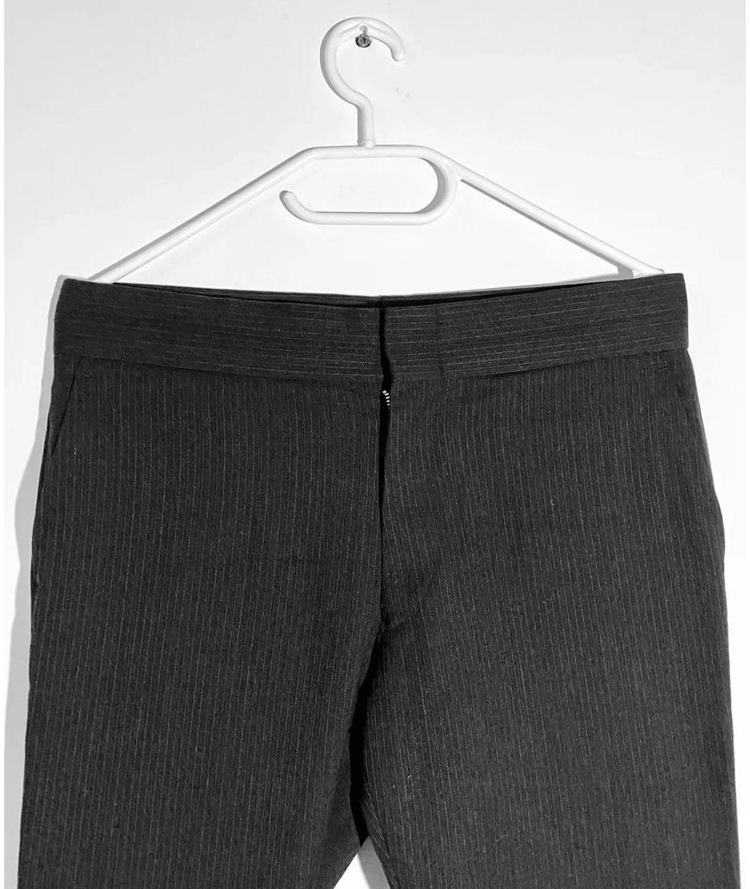 COMME DES GARÇONS Антрацитовые прямые брюки, фото 3