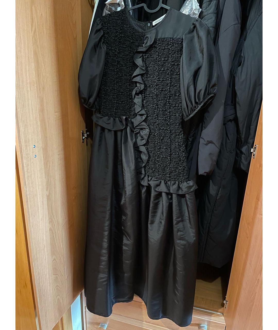 CECILIE BAHNSEN Черное полиамидовое повседневное платье, фото 4