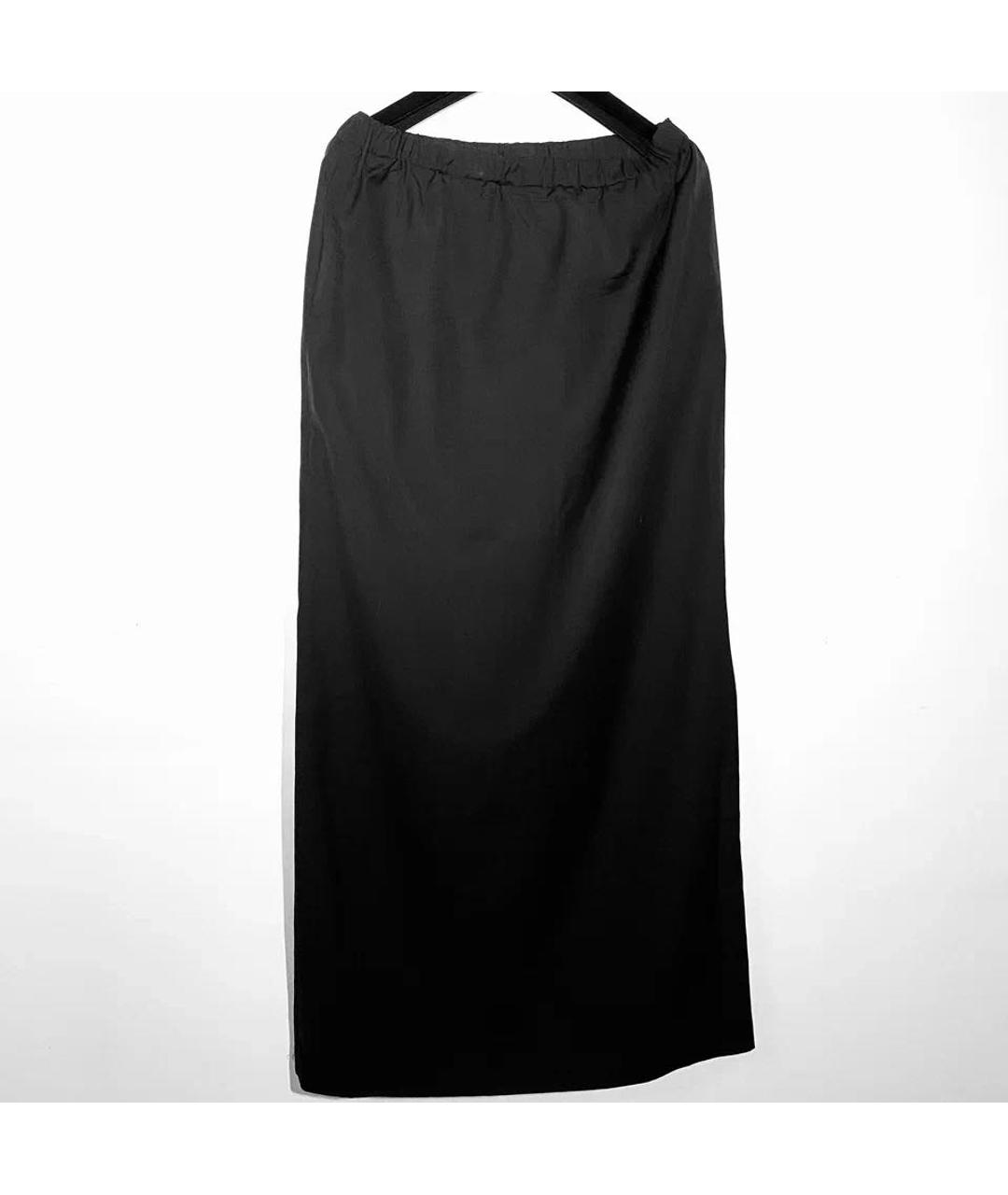 COMME DES GARÇONS Черная шерстяная юбка макси, фото 4