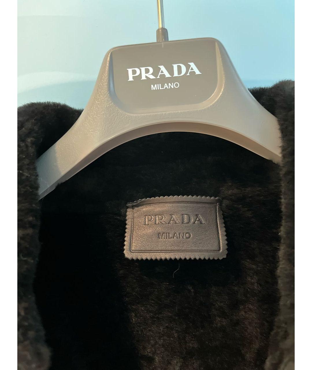 PRADA Черная замшевая дубленка, фото 3
