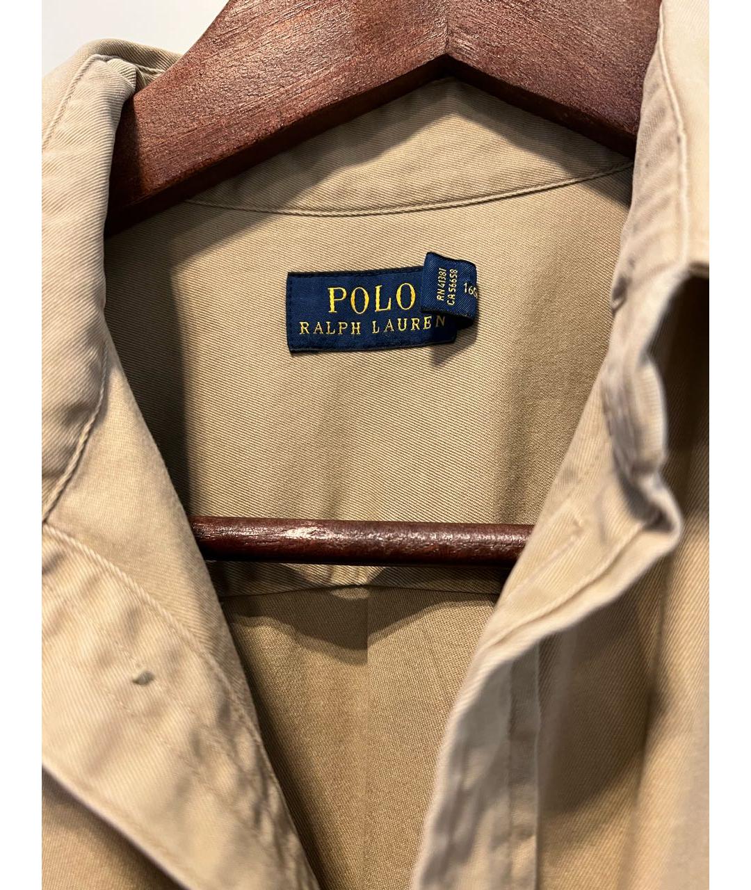 POLO RALPH LAUREN Коричневое деним коктейльное платье, фото 4