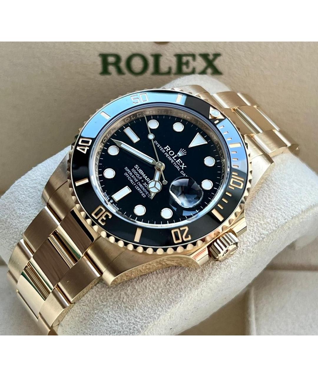 ROLEX Бежевые часы из розового золота, фото 4