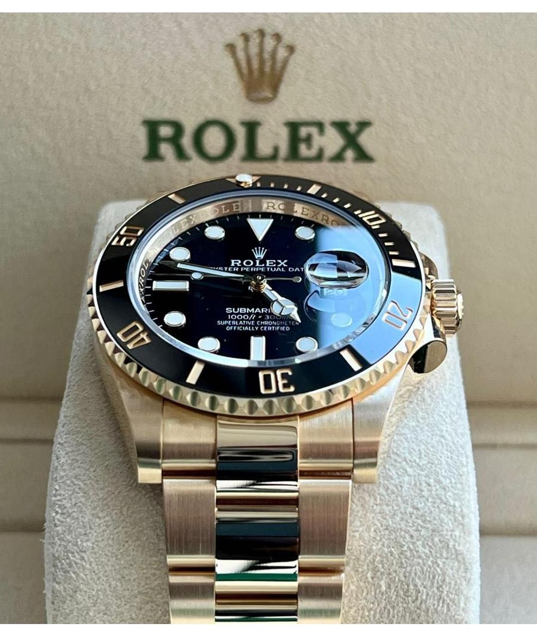 ROLEX Бежевые часы из розового золота, фото 2