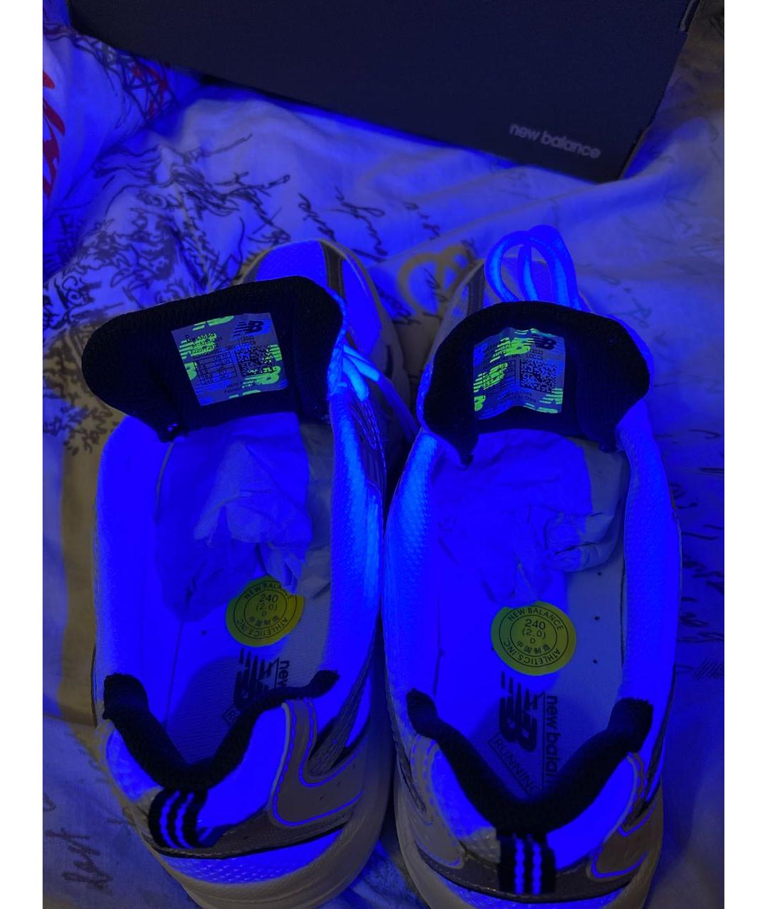 NEW BALANCE Белые кроссовки из искусственной кожи, фото 6