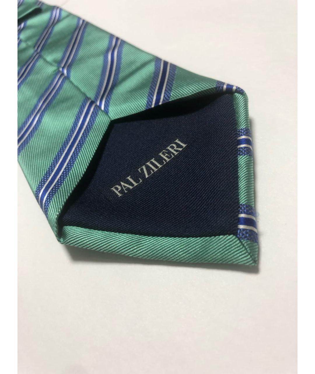 PAL ZILERI Зеленый шелковый галстук, фото 3