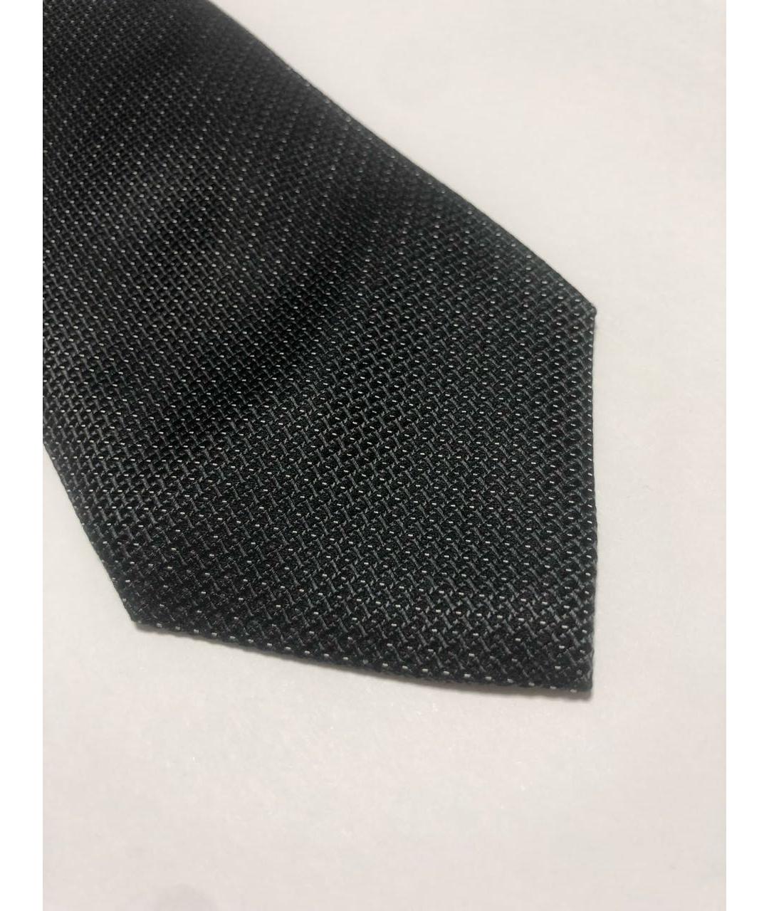 HUGO BOSS Черный шелковый галстук, фото 4