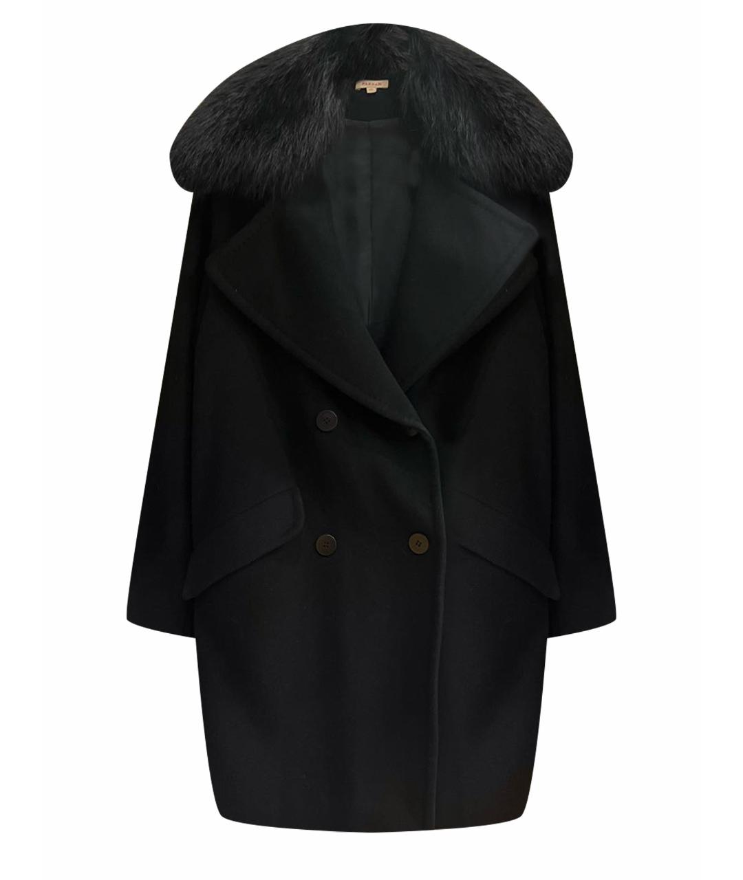 P.A.R.O.S.H. Черное кашемировое пальто, фото 1