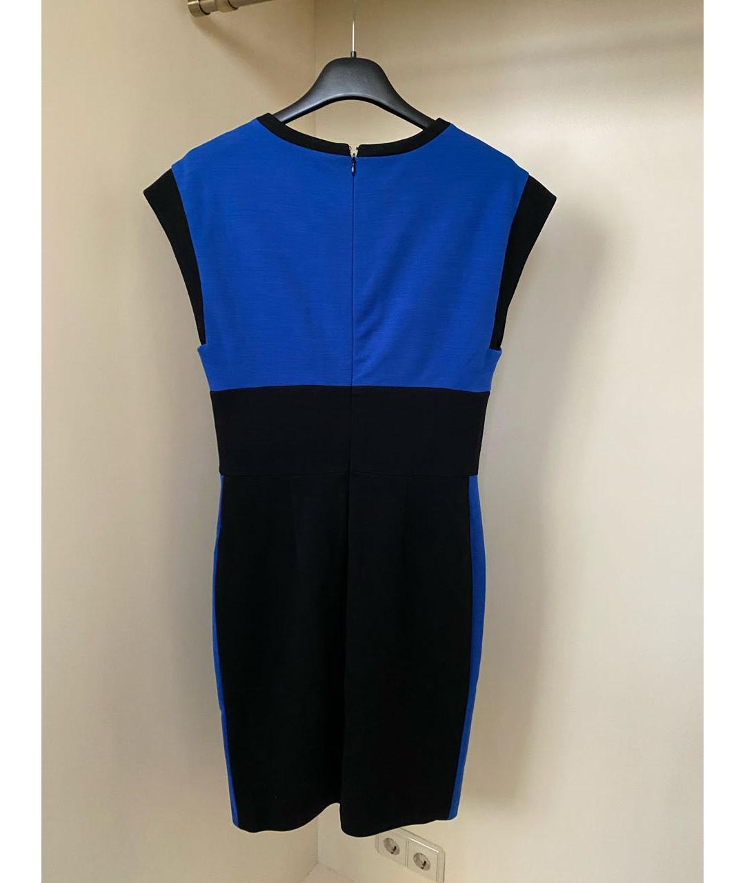 FAUSTO PUGLISI Синее шерстяное повседневное платье, фото 2