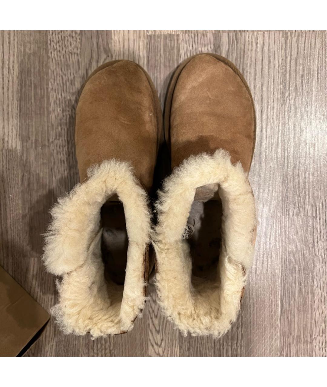 UGG AUSTRALIA Коричневые замшевые сапоги, фото 2