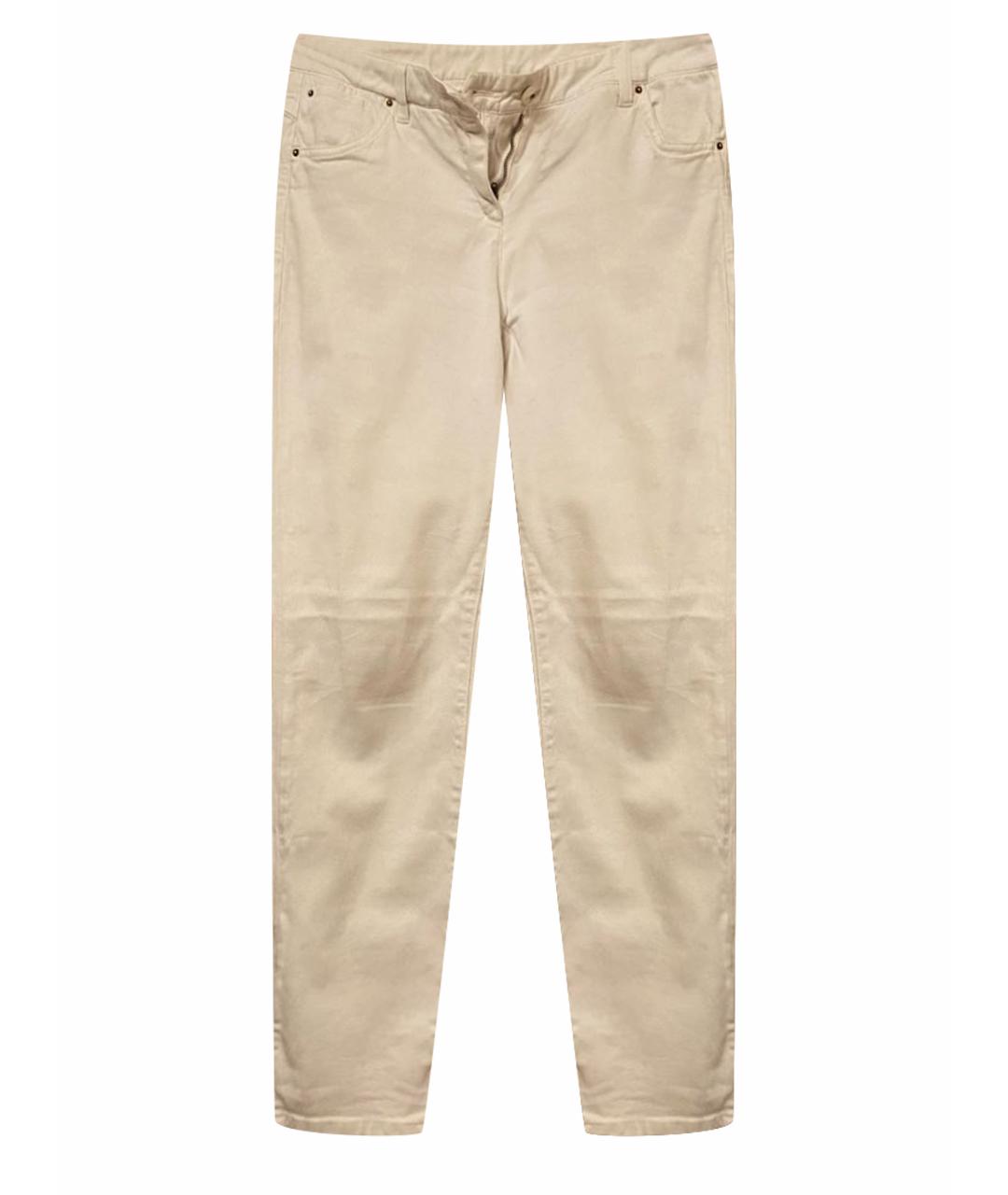BRUNELLO CUCINELLI Белые хлопковые прямые джинсы, фото 1