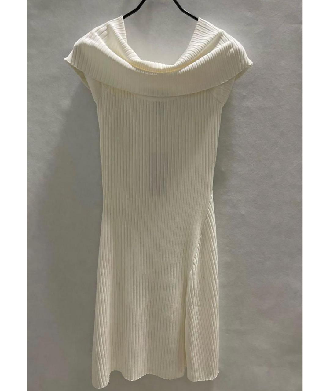 BCBG MAXAZRIA Белое вискозное платье, фото 5