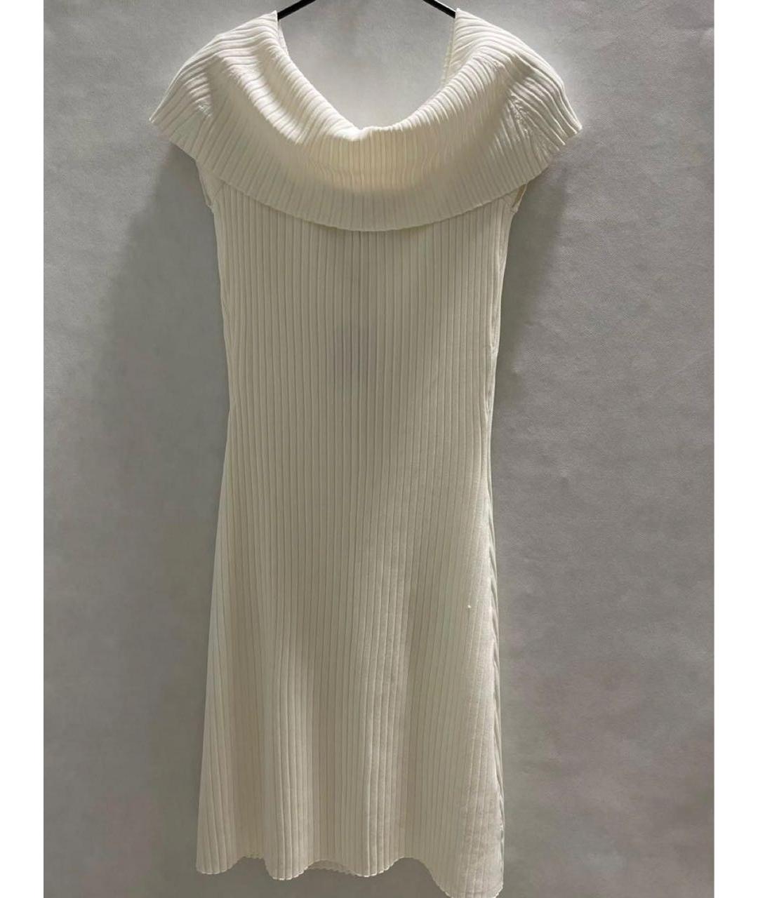 BCBG MAXAZRIA Белое вискозное платье, фото 2