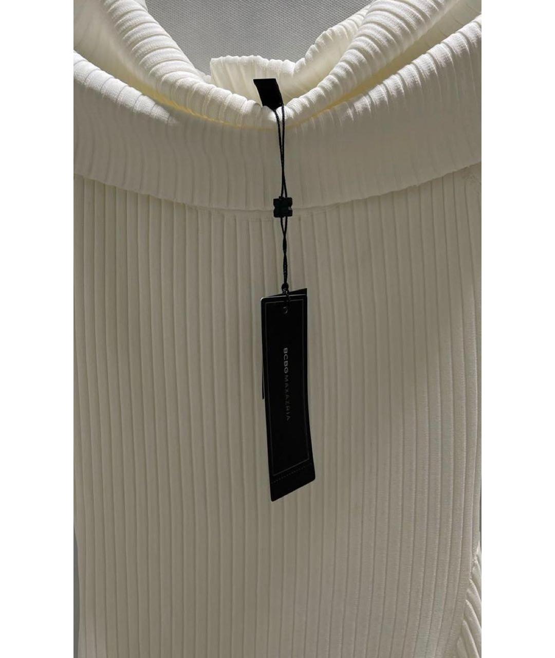 BCBG MAXAZRIA Белое вискозное платье, фото 3